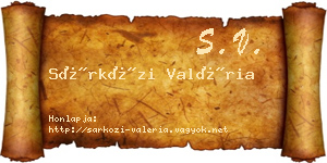 Sárközi Valéria névjegykártya