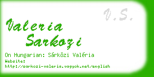 valeria sarkozi business card
