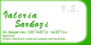 valeria sarkozi business card